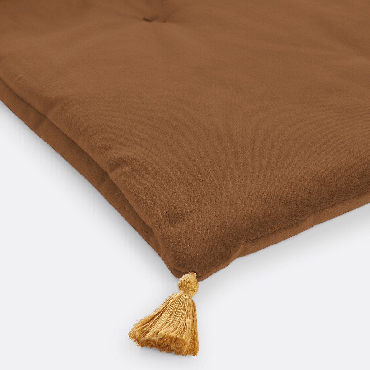 Colchón de asiento de terciopelo, Velvet tabaco, LA REDOUTE INTERIEURS