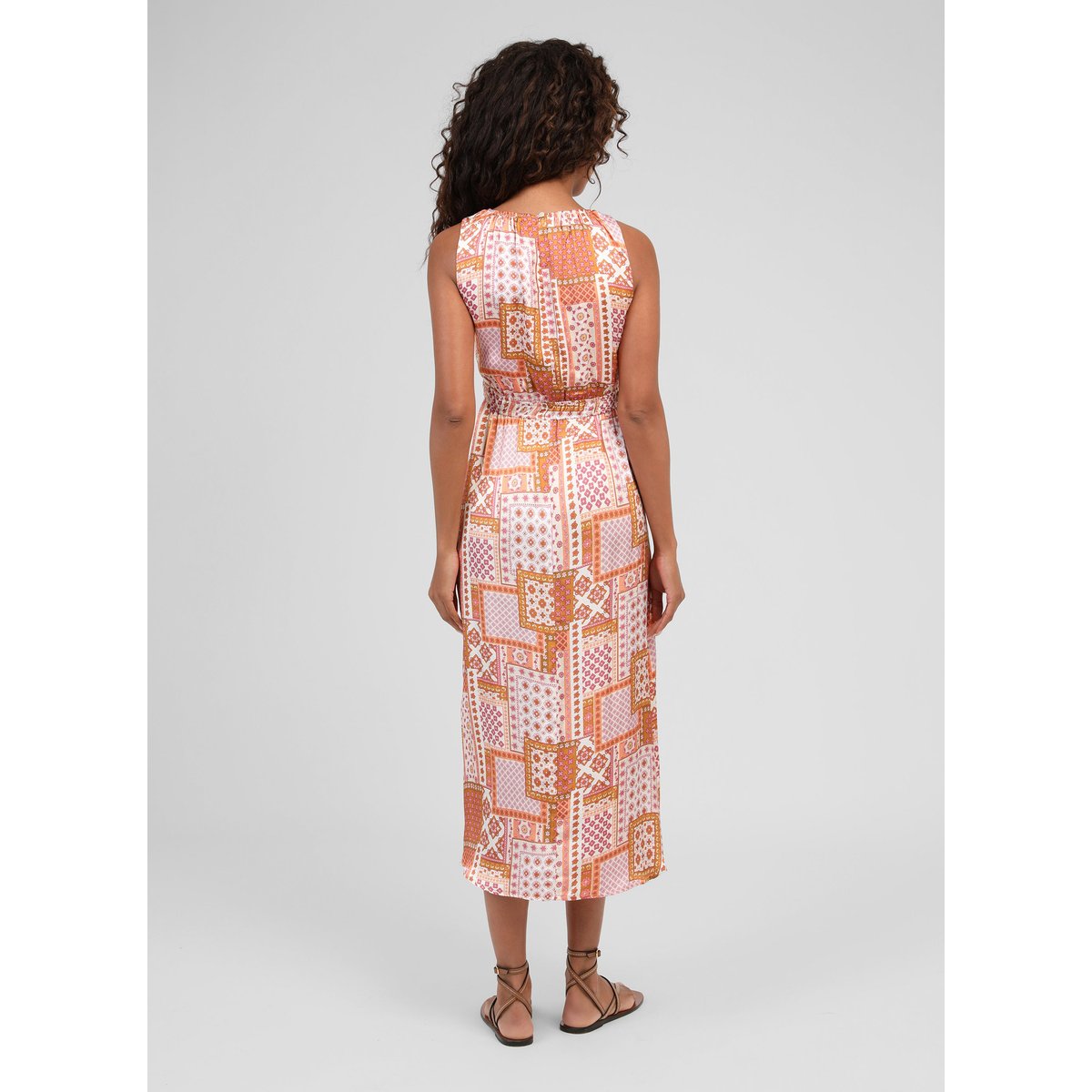 Robe Midi MILHAN patchila ocre, AN'GE