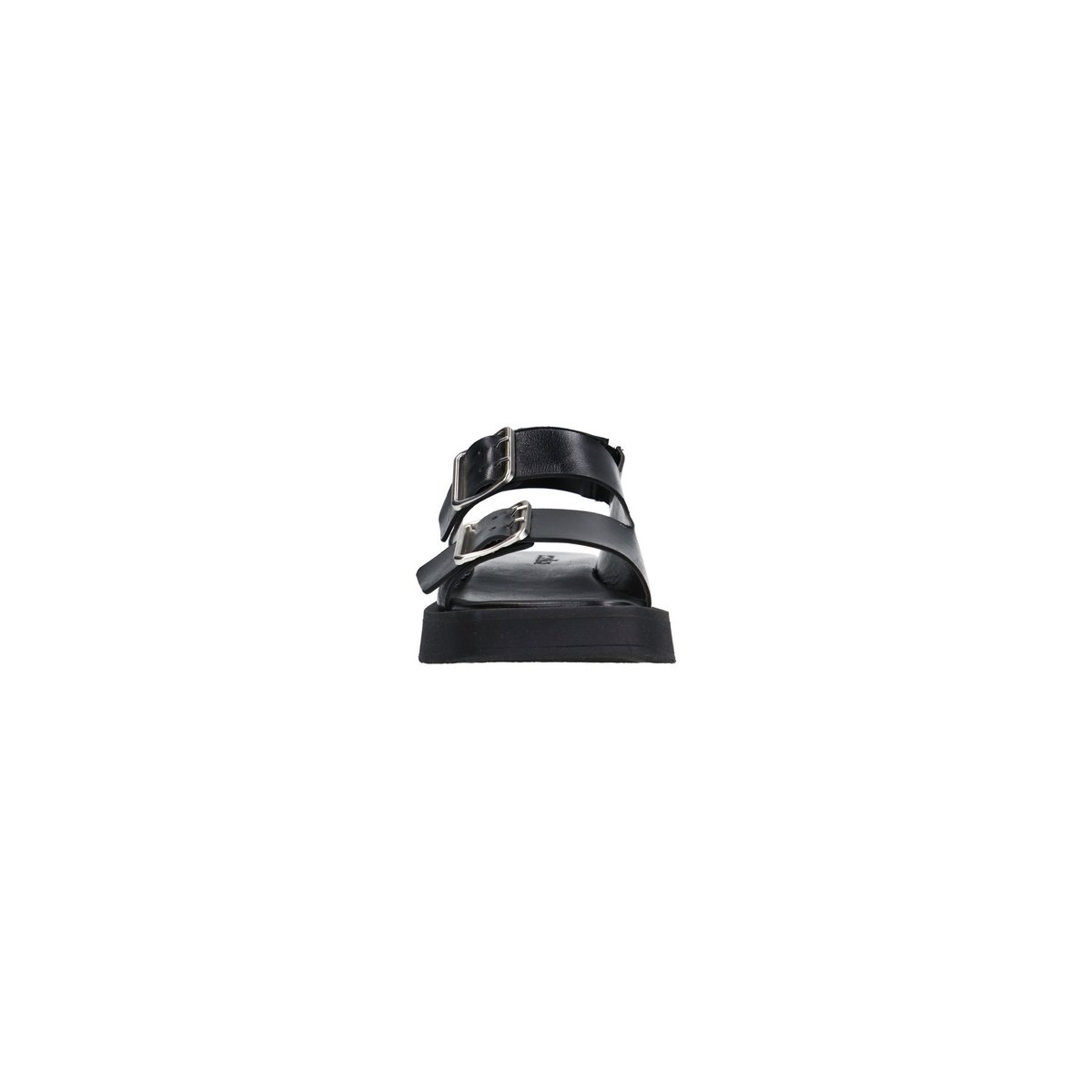 Sandales plateforme en cuir avec boucles noir, SACHA