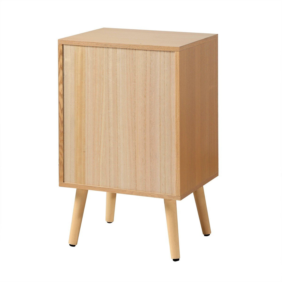 Table de chevet avec cannage en rotin naturel - MIYA bois clair, CALICOSY