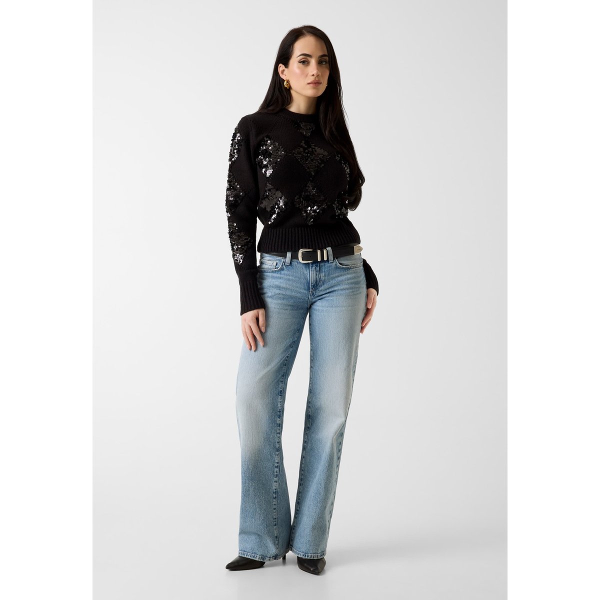 Pull En Sequins noir, GUESS