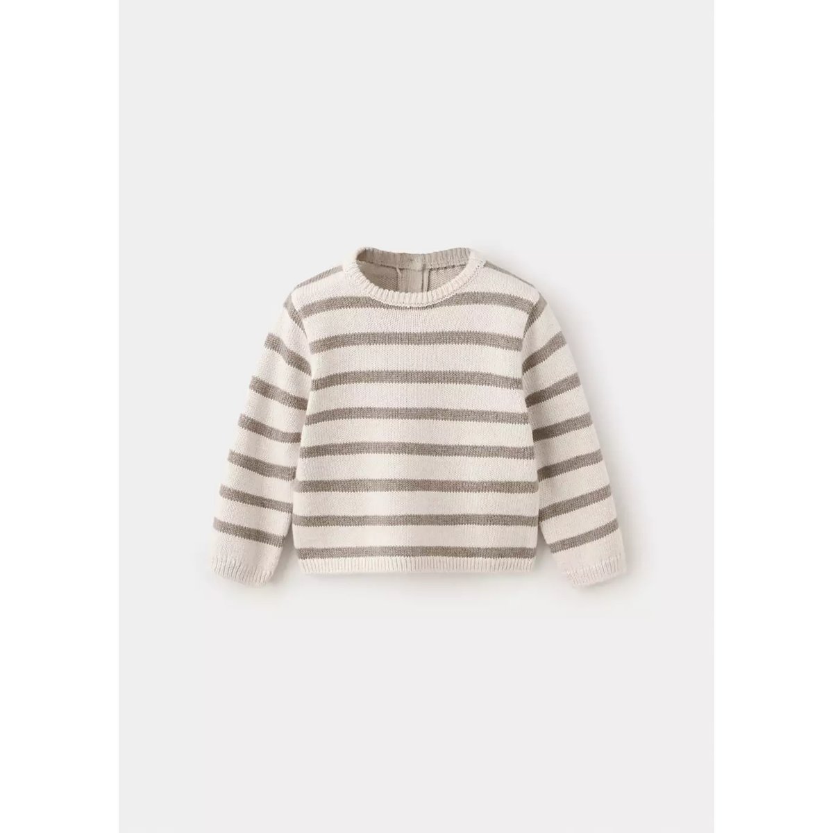 Pull-over en maille à rayures sable, MANGO BABY