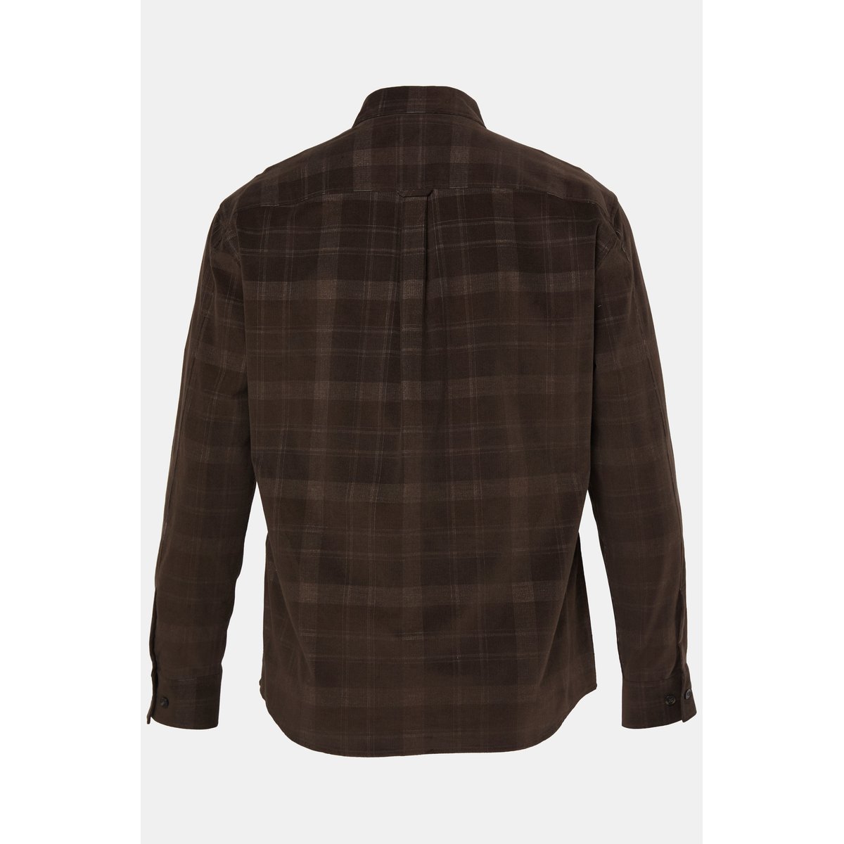 Chemise à carreaux en velours côtelé marron châtaigne, STHUGE