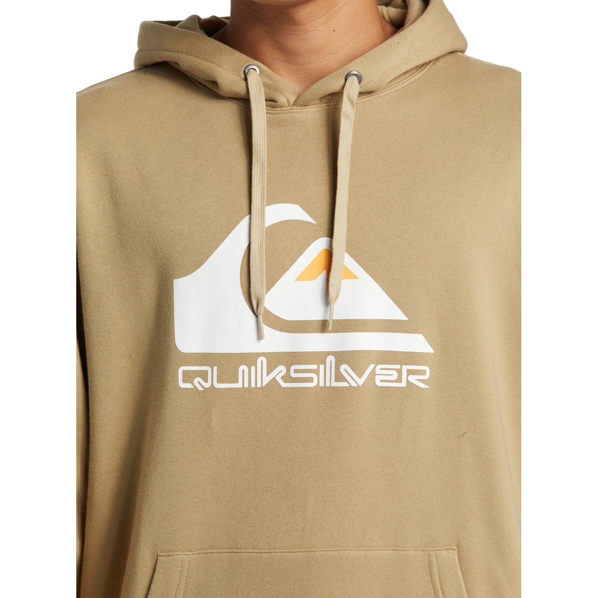 Sweat à capuche BIG LOGO beige twill, QUIKSILVER