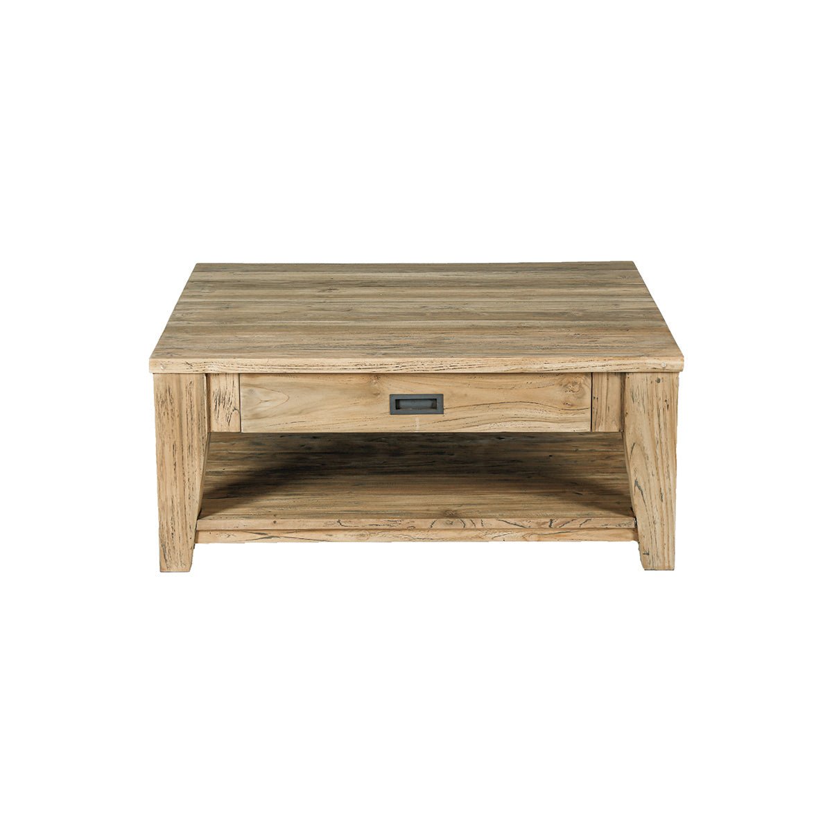 Table basse en bois de teck recyclé 80 cm  CARGO naturel, BERAH GETAH