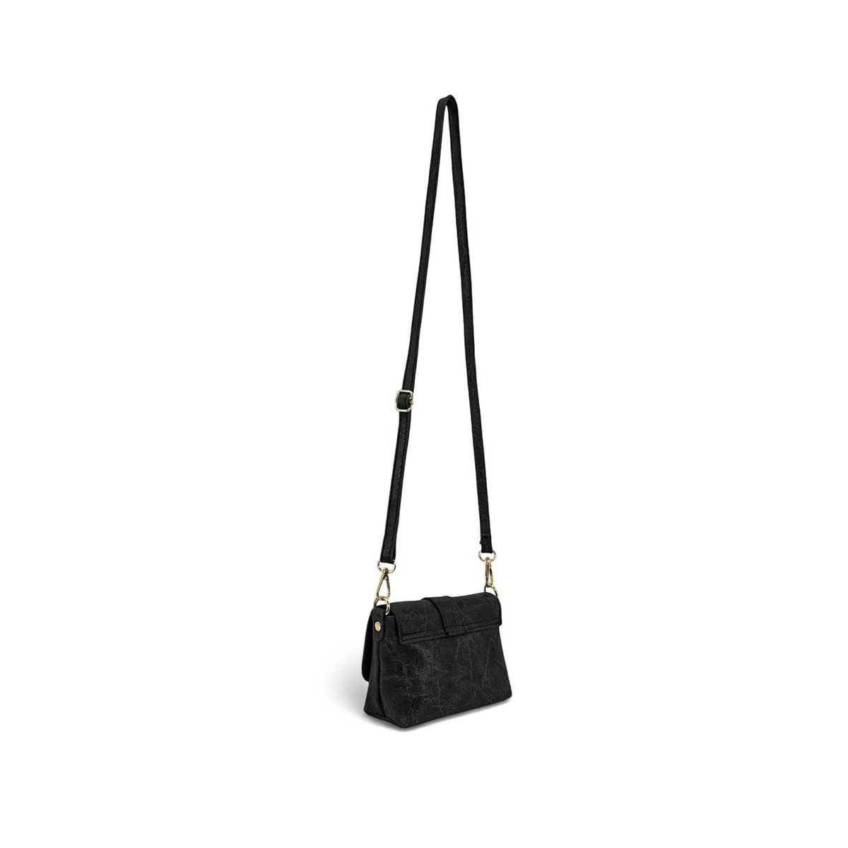 Micro sac en cuir brossé BERLINGOT noir, OH MY BAG