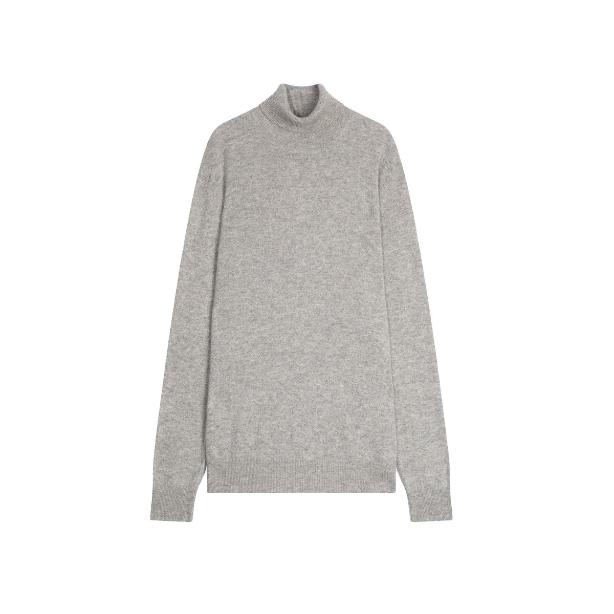 Pull Col Roulé Nuage Chiné Connor gris chiné, JUST CASHMERE