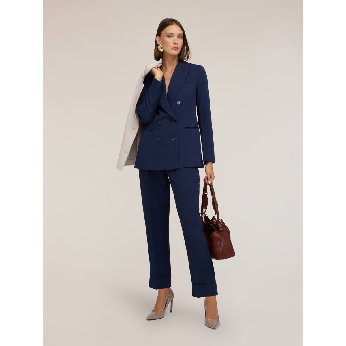 Blazer croisé bleu, MOTIVI