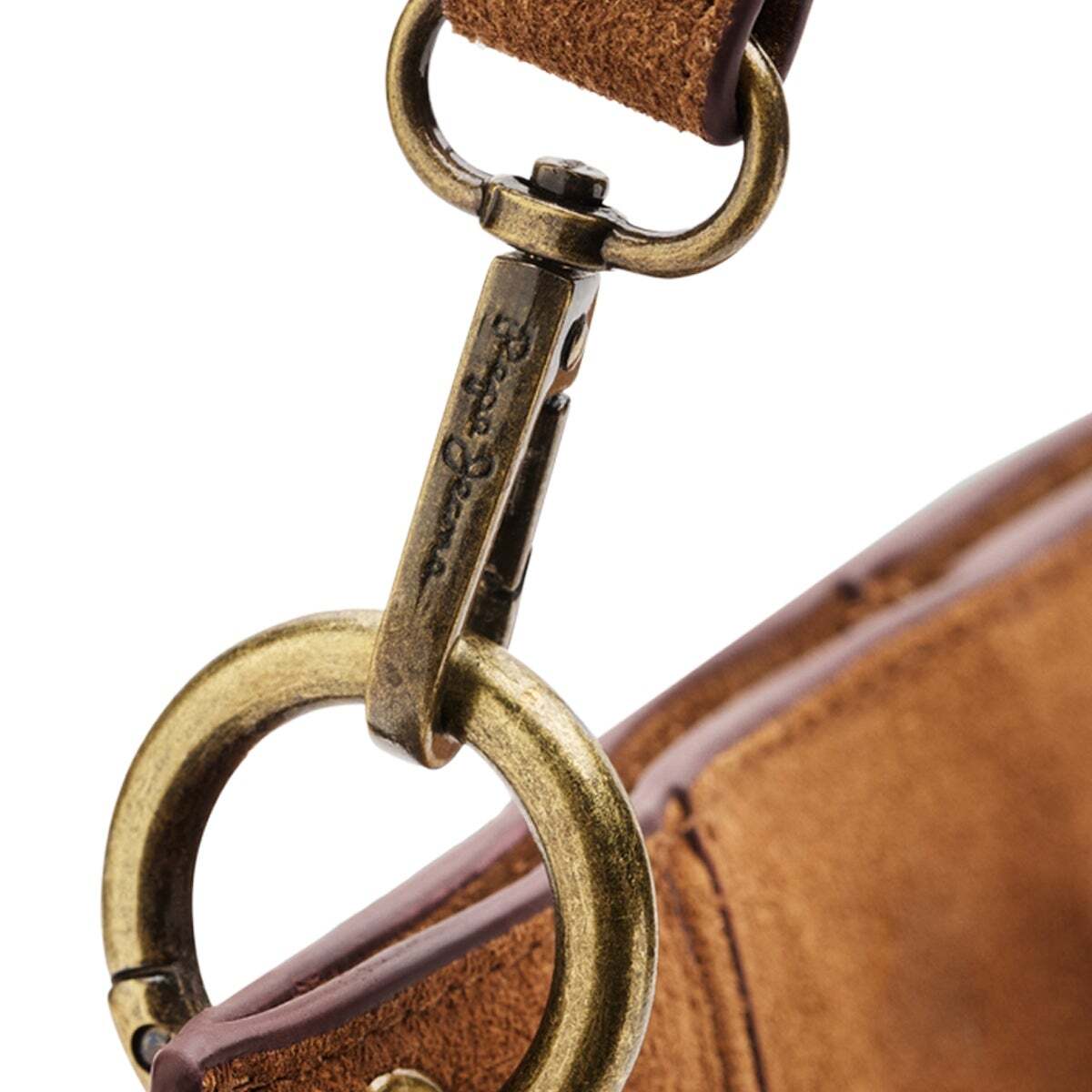 Sac Hobo En Daim beige étoiles, PEPE JEANS