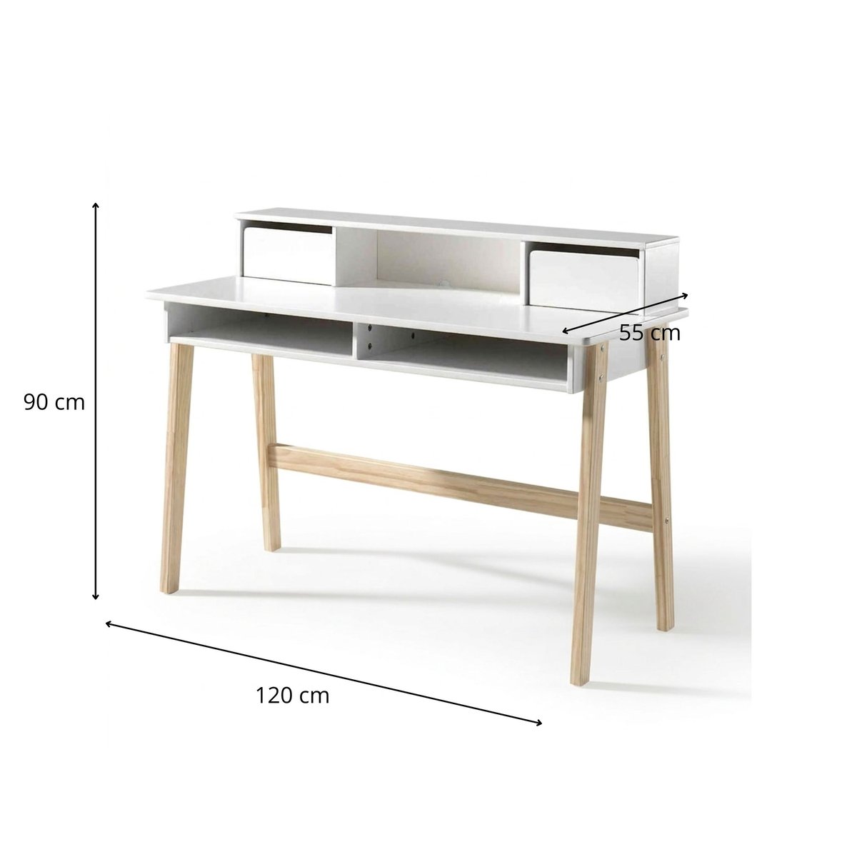Bureau laqué blanc, TERRE DE NUIT