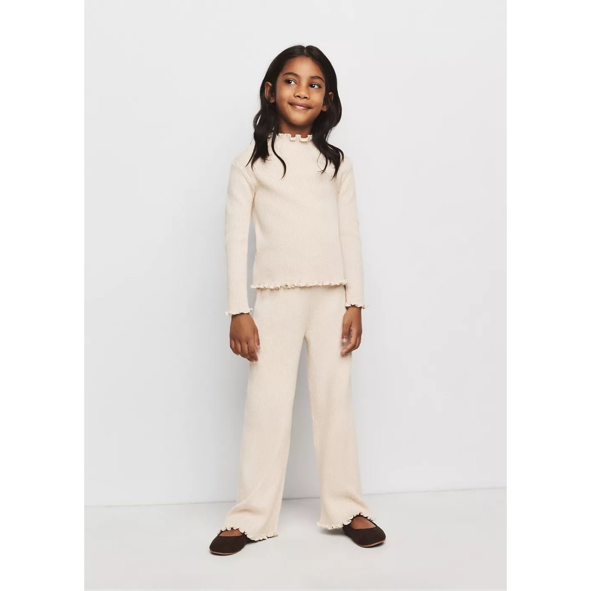 Pull-over coton côtelé beige, MANGO BABY