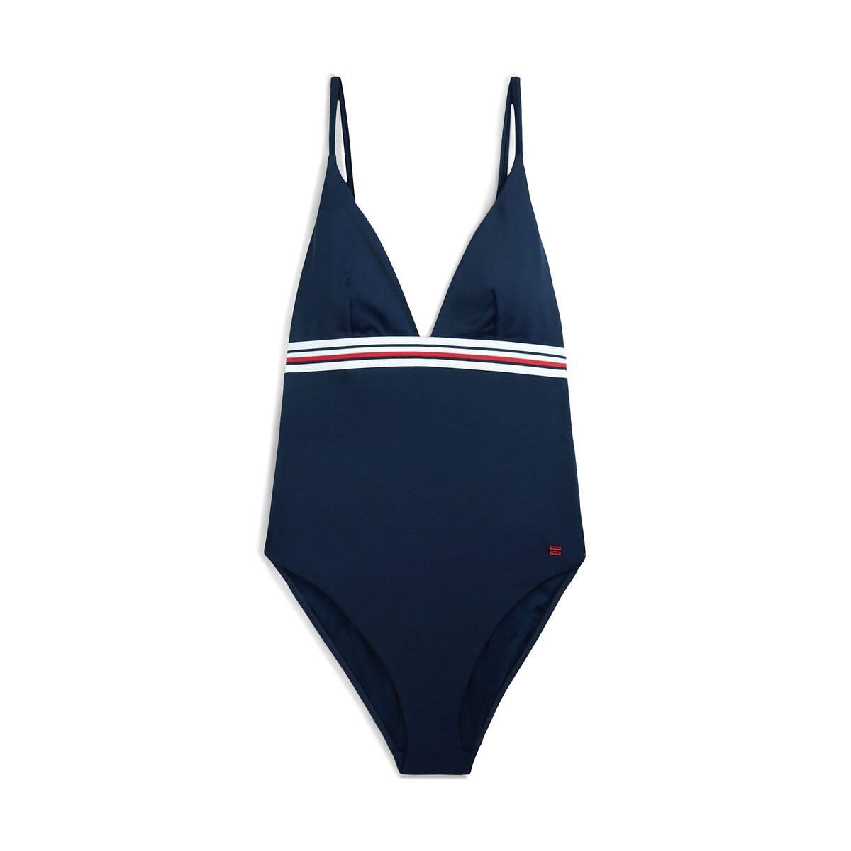 Maillot de bain 1 pièce TH Global stripe bleu nuit, TOMMY HILFIGER