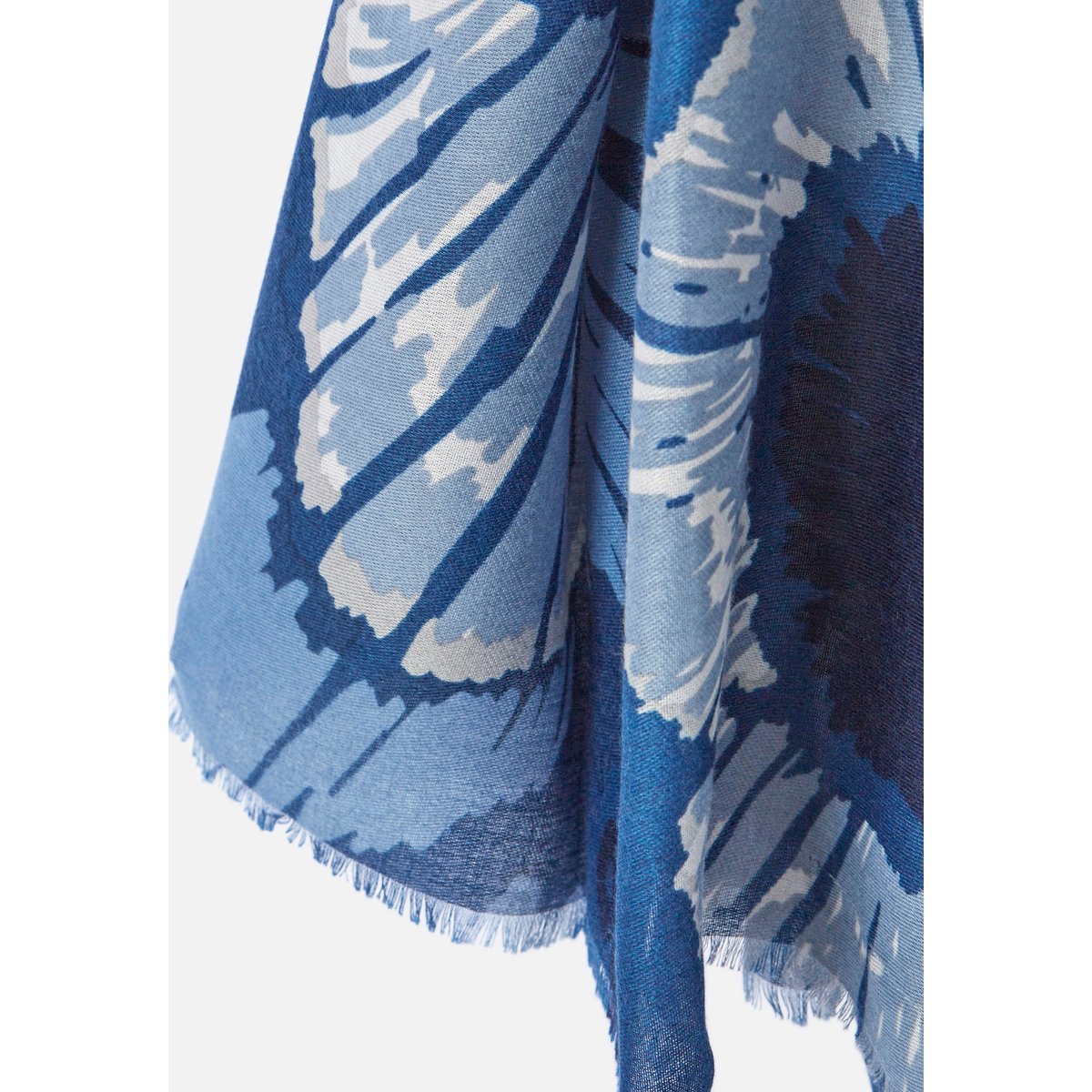Foulard motif grandes fleurs bleu fleuri, DAMART
