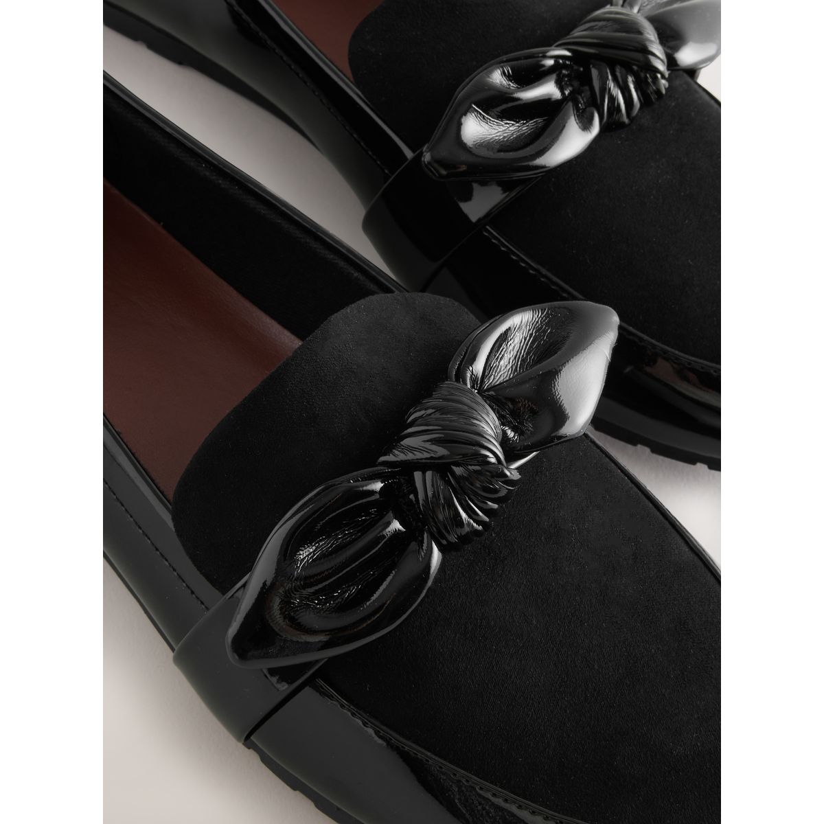 Mocassins bout rond et nœud forever comfort® noir, NEXT