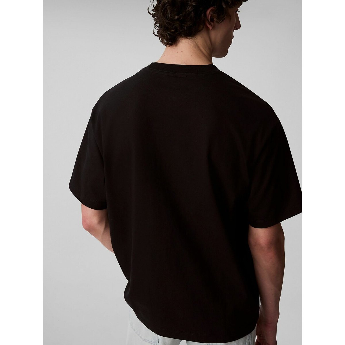 Logo Print T-Shirt with Short Sleeves black, CALVIN KLEIN JEANS