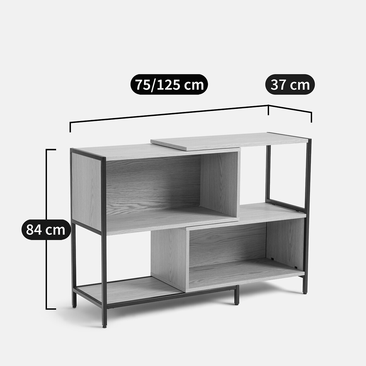 Console modulable et extensible plaqué chêne Volga coloris chêne, LA REDOUTE INTERIEURS