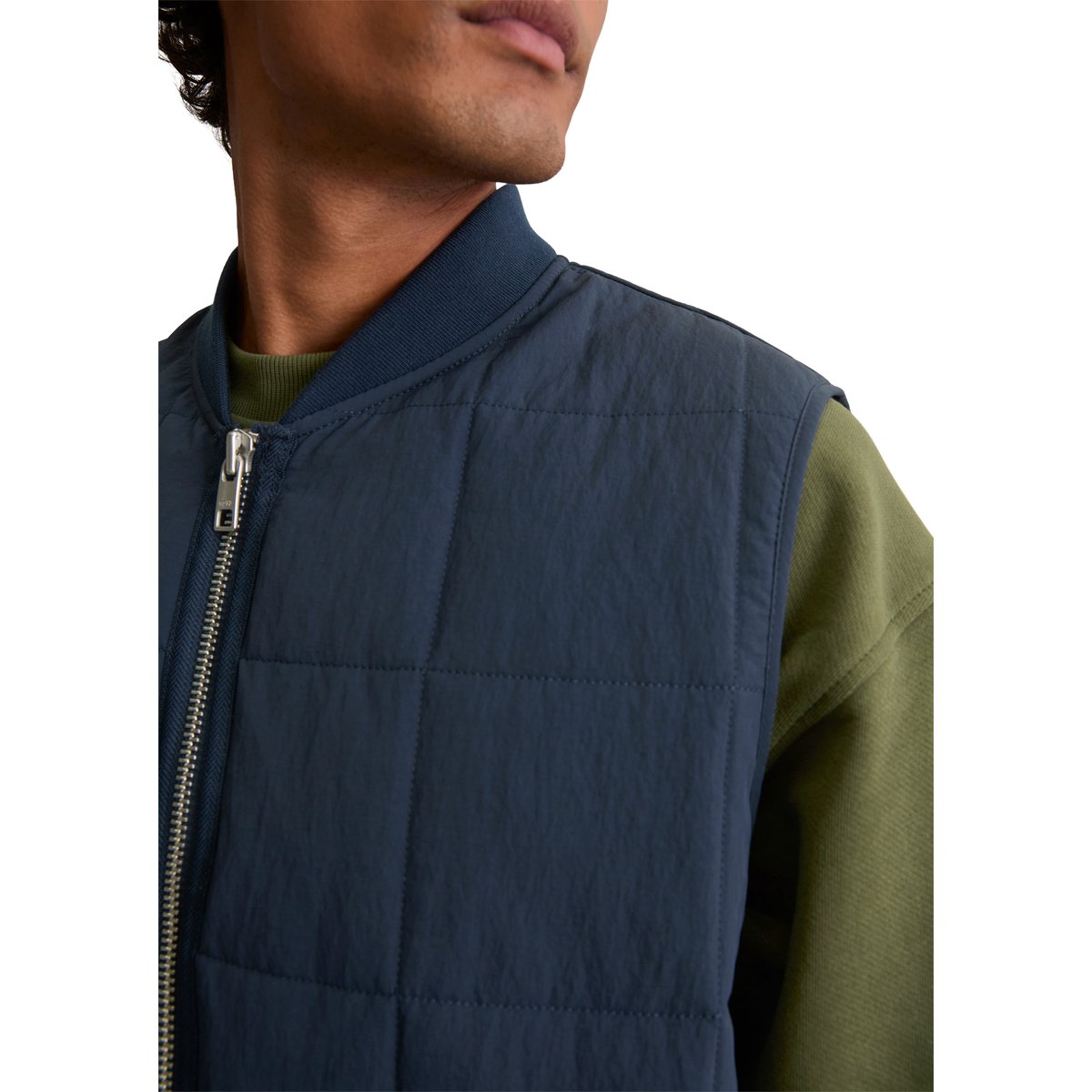 Gilet Outdoor regular légèrement matelassé et imperméable bleu foncé, MARC O’POLO DENIM