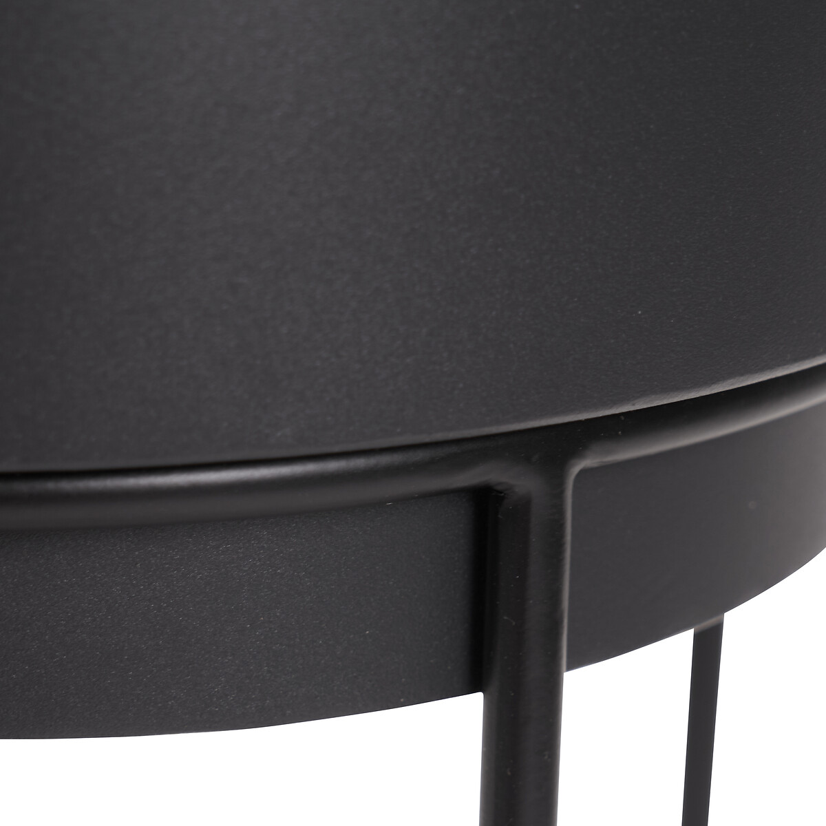 Set of 2 Graphite Metal Circular Planters graphite, ÉDITÉ