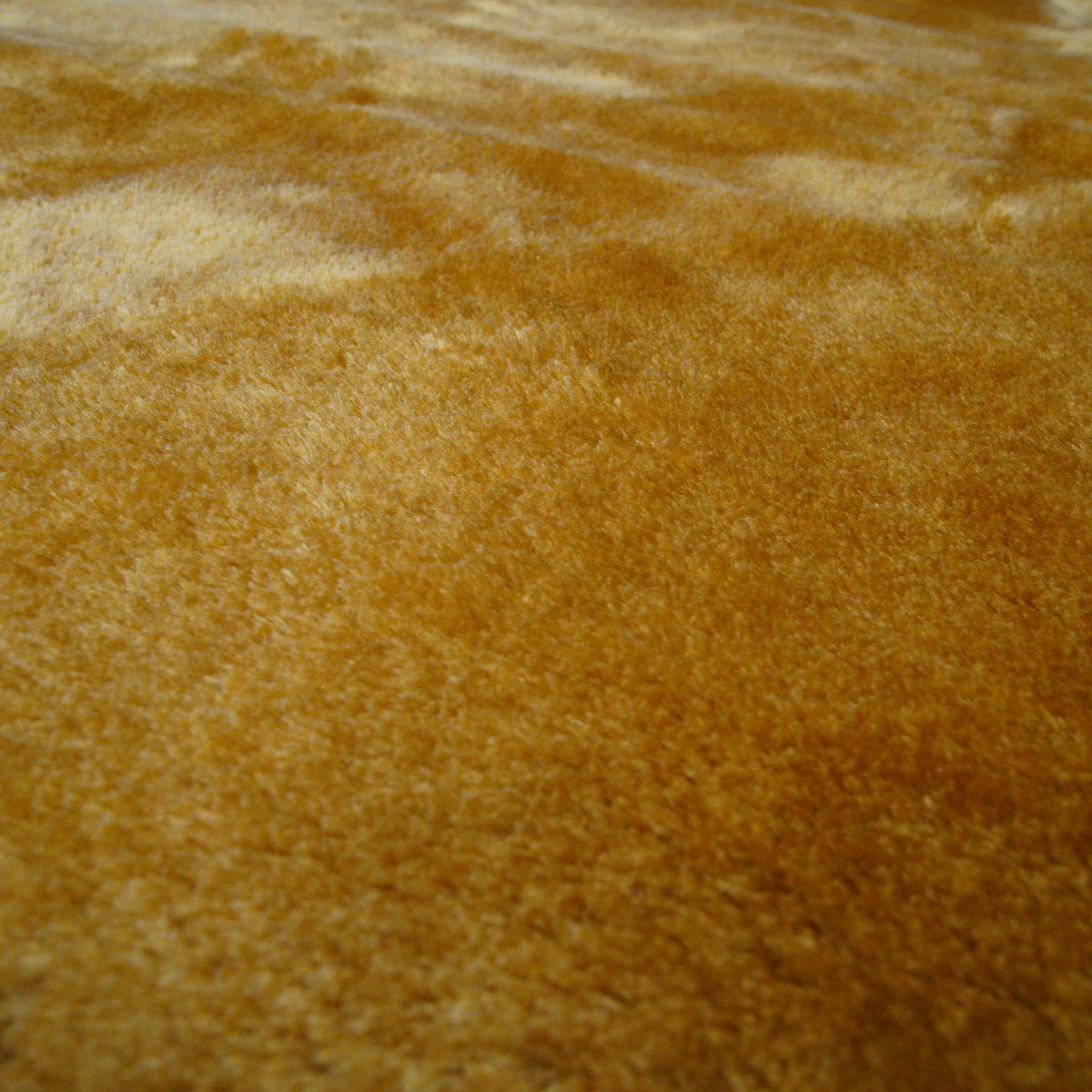 Tapis salon doux antidérapant TENDREMENT jaune, THE DECO FACTORY