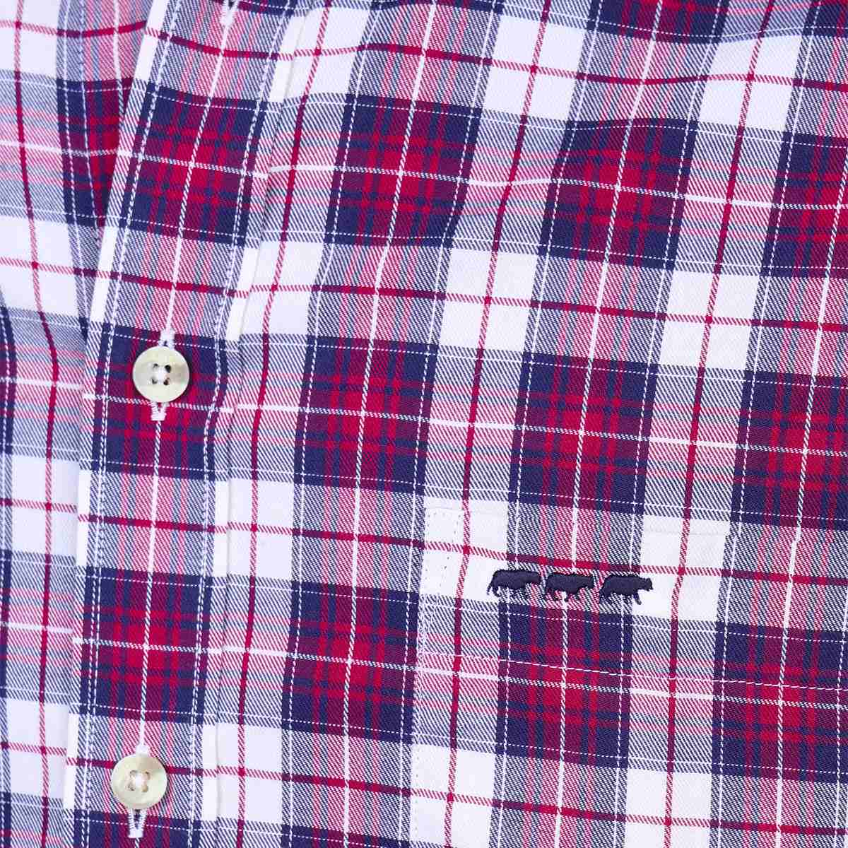 Chemise à carreaux Heland bordeaux, MISE AU GREEN