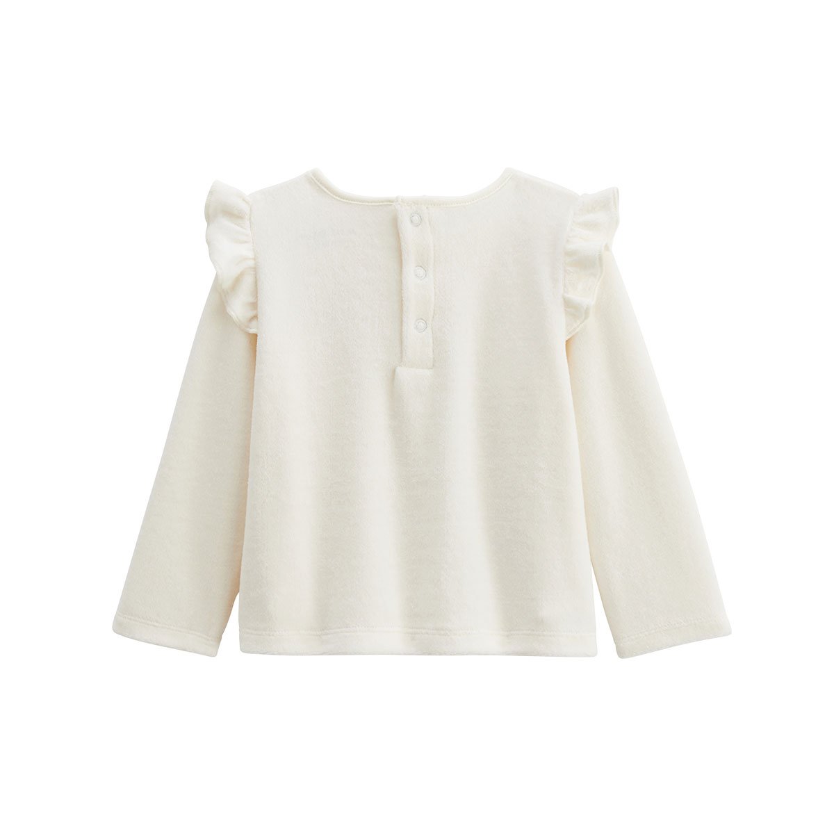 Pyjama enfant 2 pièces en velours Mila ecru, PETIT BEGUIN