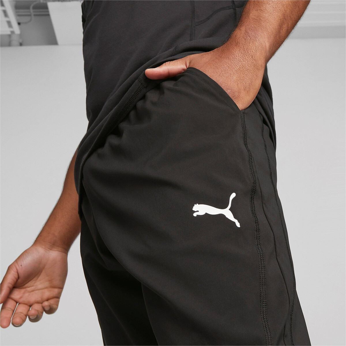 Pantalon de survêtement petit logo noir, PUMA