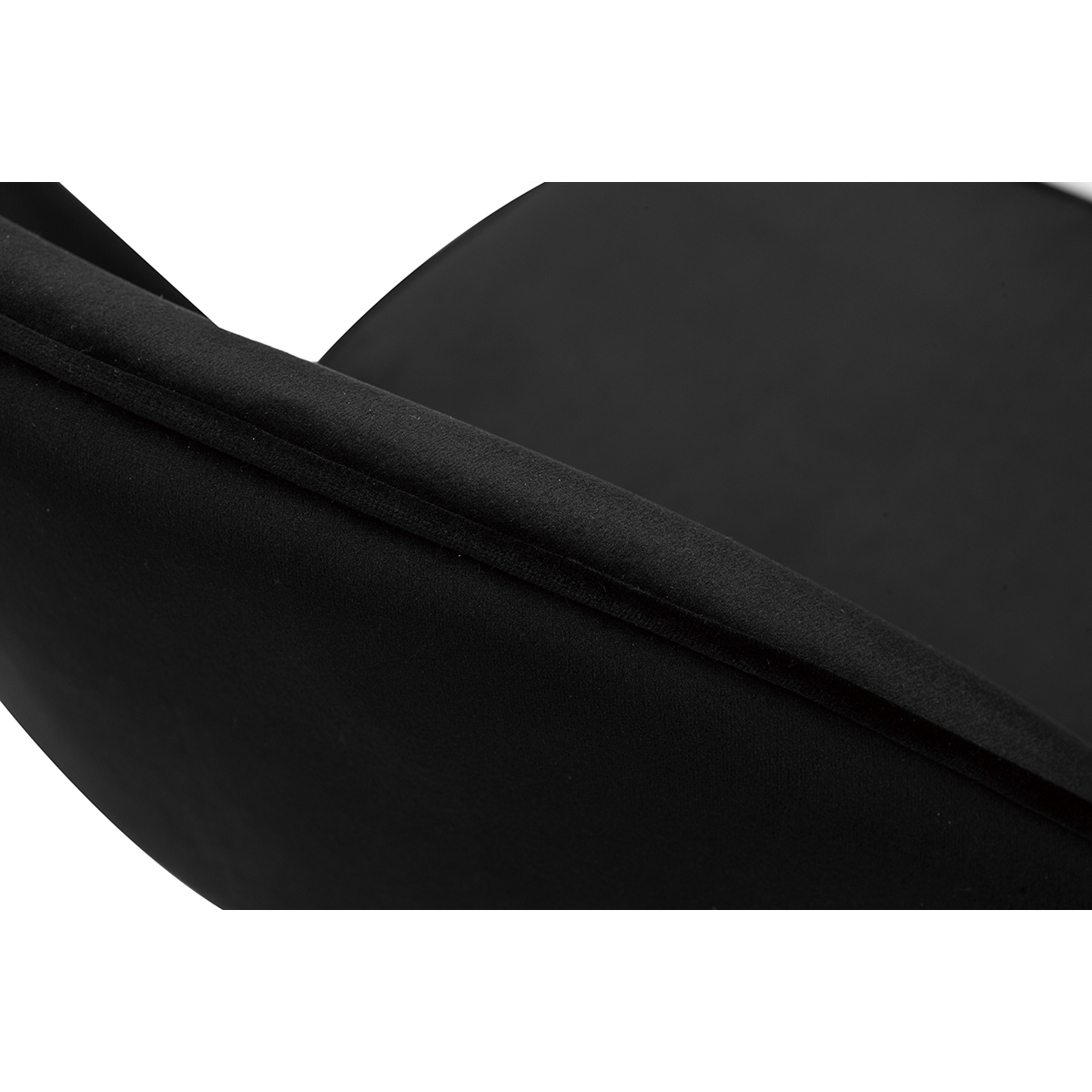 Tabouret de bar design en velours noir et métal H69 cm BELLEROSE noir, MILIBOO