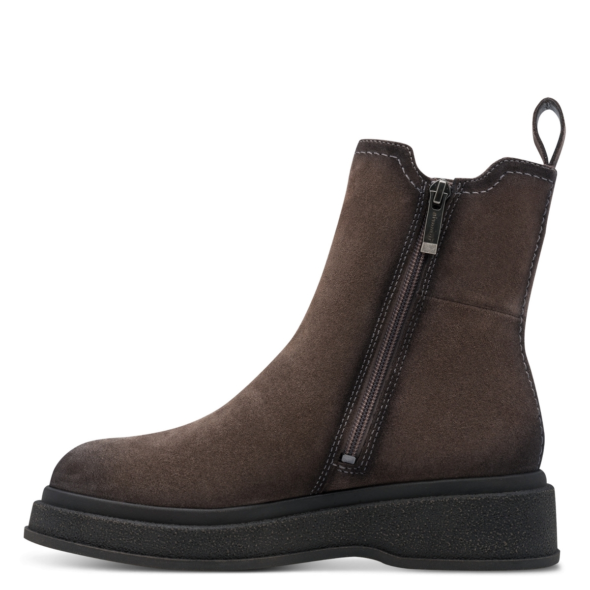 Bottine Chelsea en cuir marron, TAMARIS