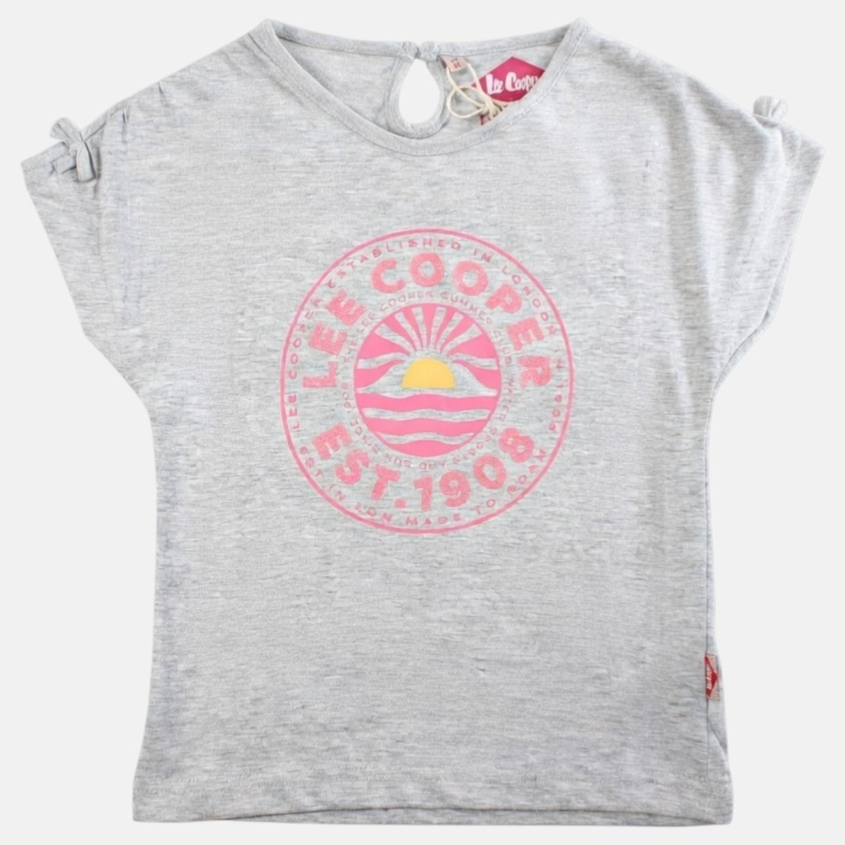 T-shirt manches courtes imprimé, col rond FLORA gris, LEE COOPER