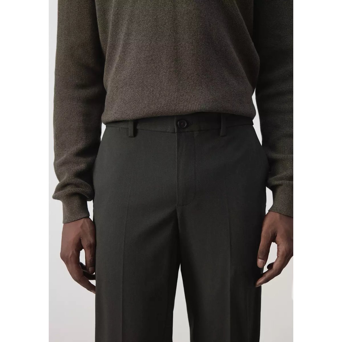 Pantalon Bologna cropped slim-fit kaki, MANGO MAN