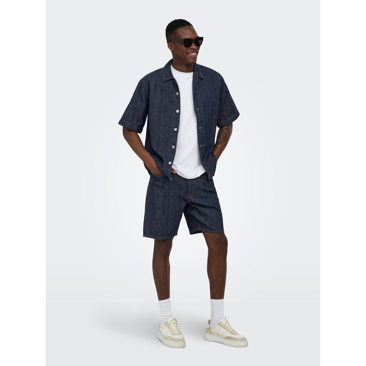 Chemise En Denim dark blue denim, ONLY & SONS