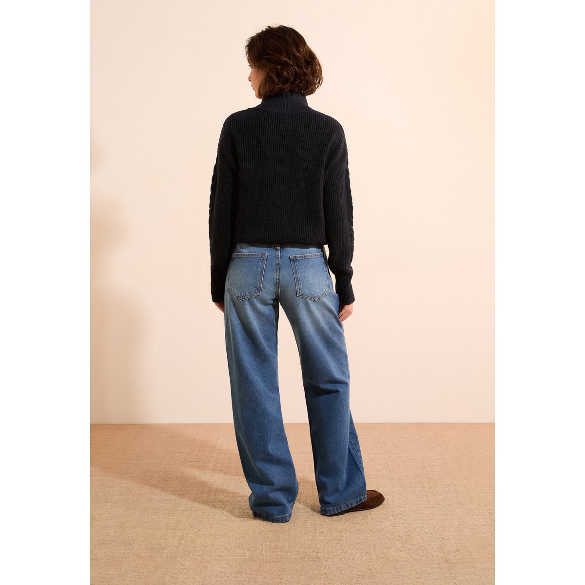 Jean avec strass JENA BROD bleu royal, ETAM