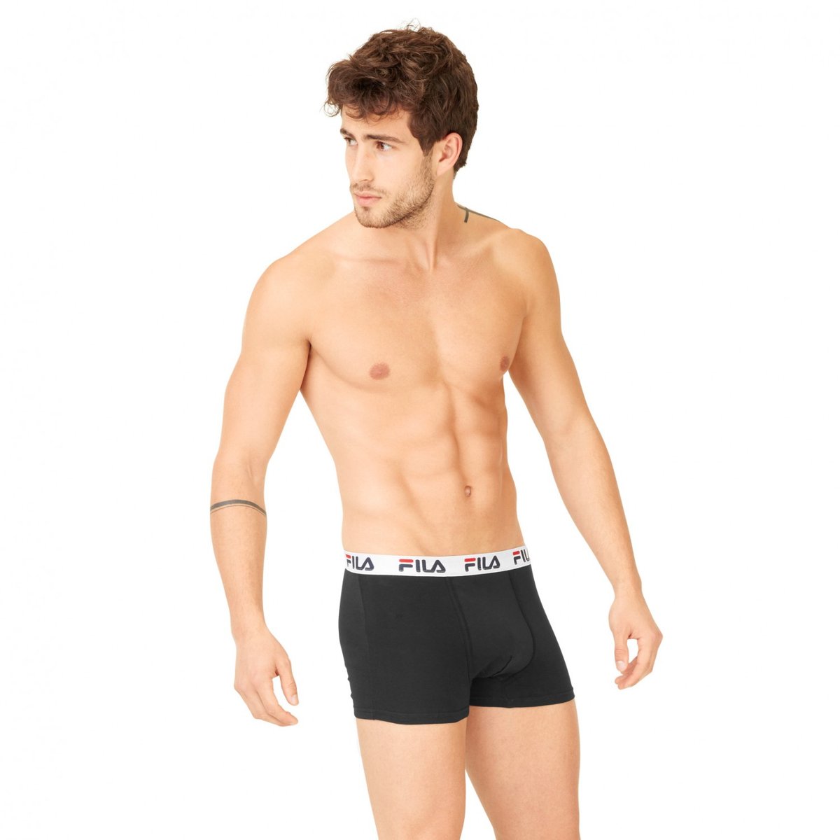 Lot De 4 Boxers Coton Uni Fu5016 noir, FILA
