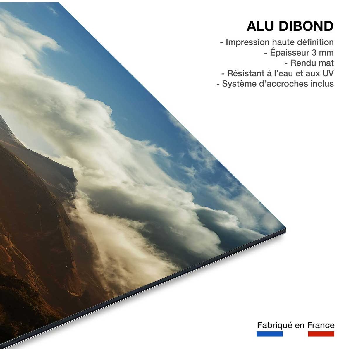 Tableau la rhune au pays basque tableau alu dibond, HEXOA