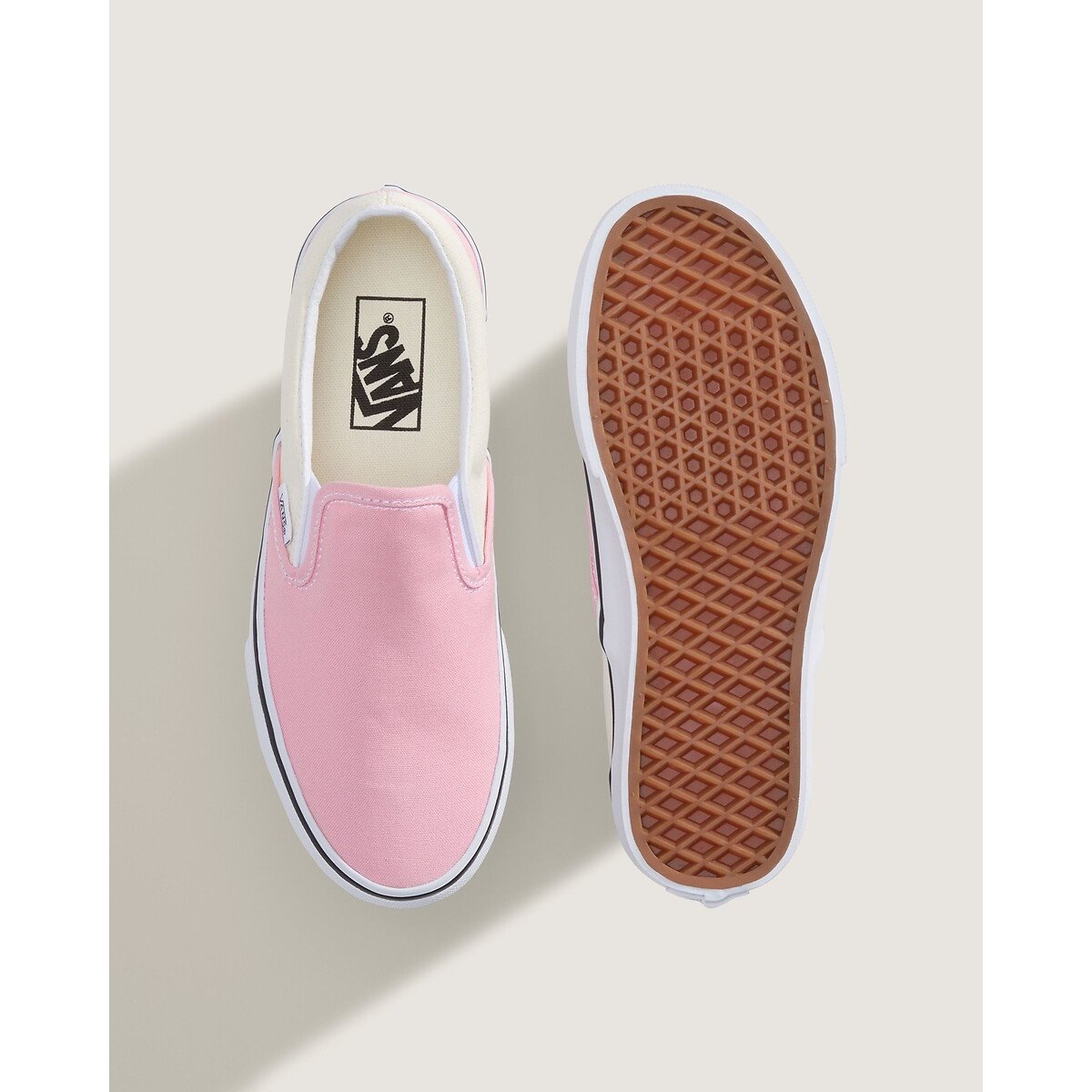 Baskets CLASSIC SLIP-ON blanc/rose, VANS
