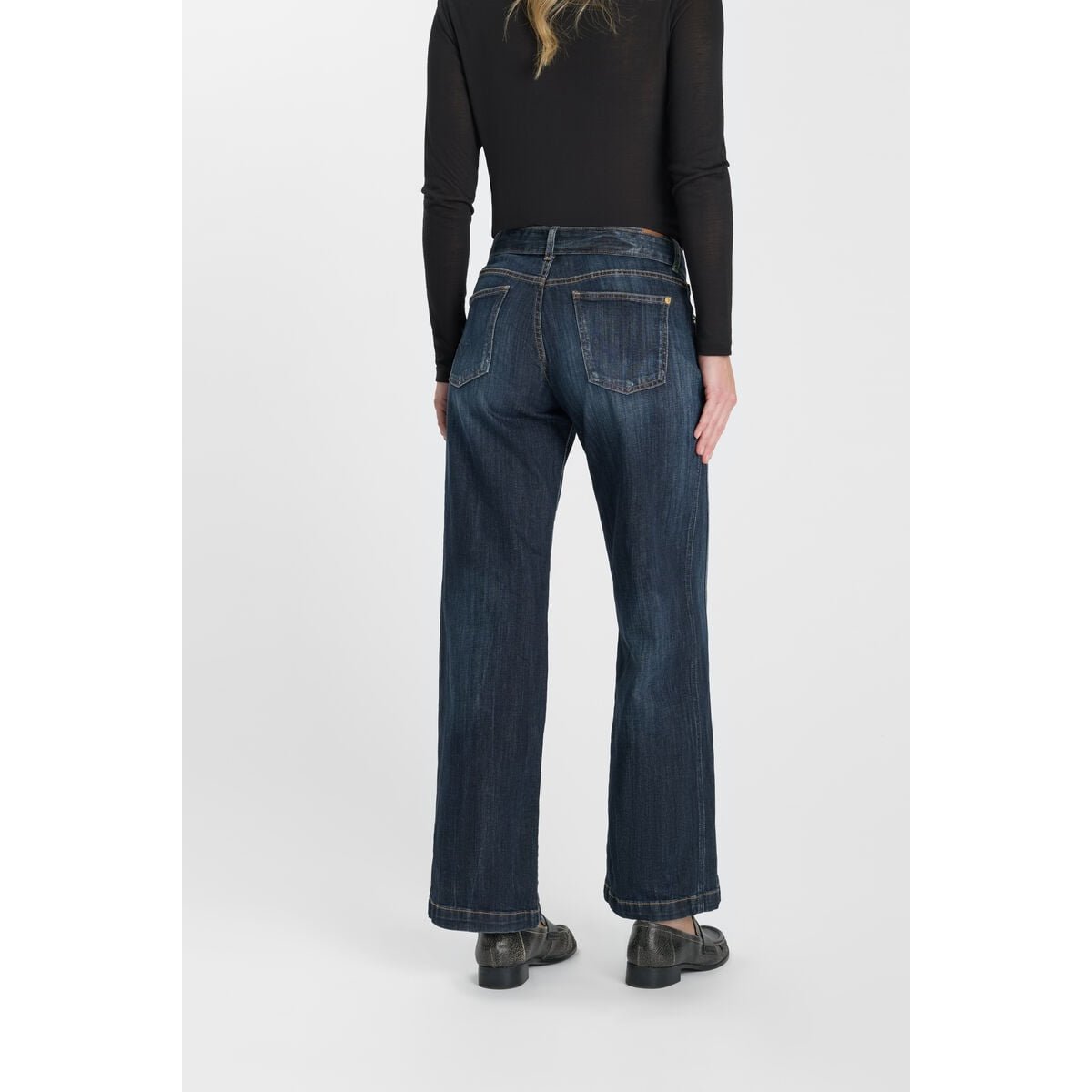 Jeans loose, large wide leg , longueur 34 blue, LE TEMPS DES CERISES