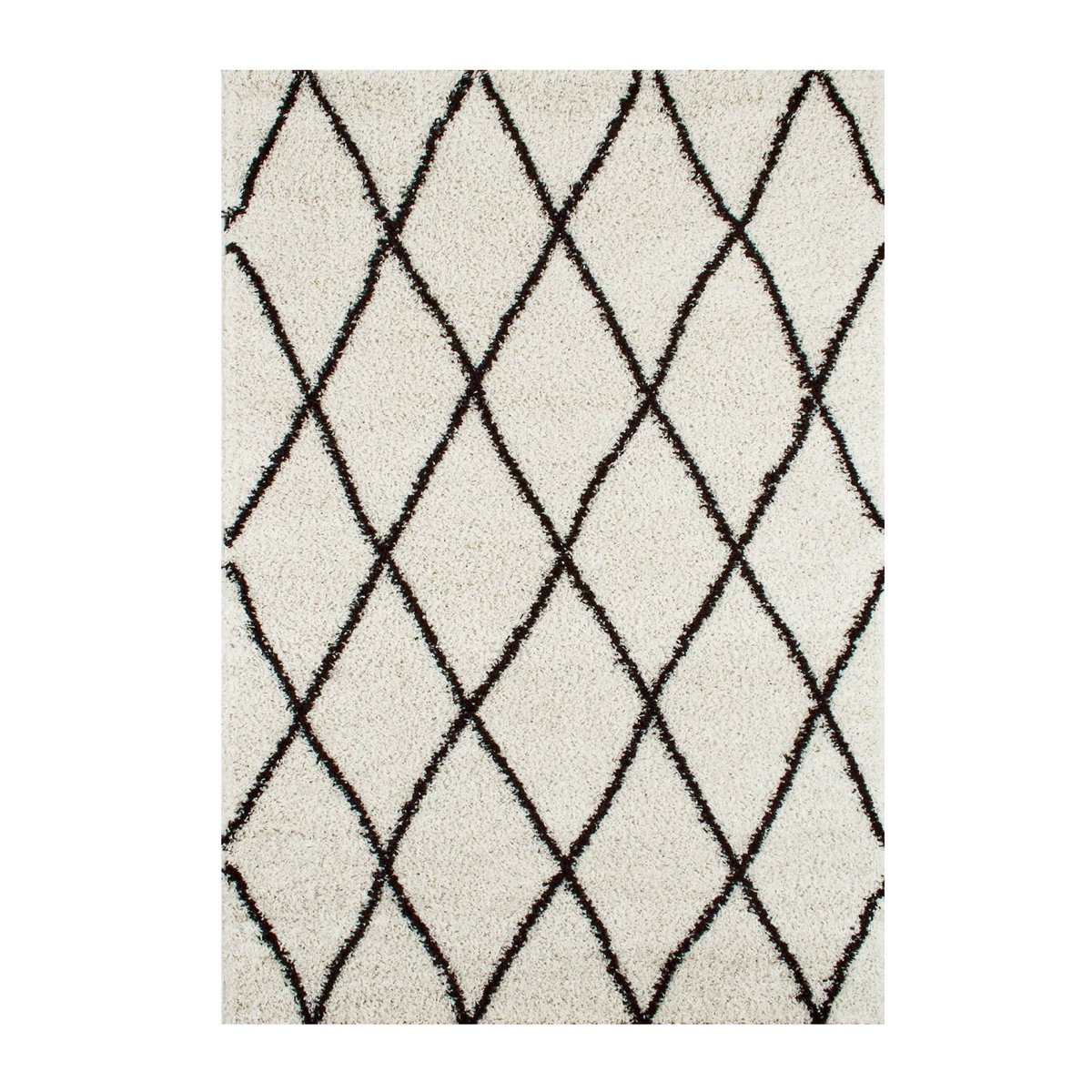 Tapis intérieur rectangulaire berbère ROBBY blanc, SWEEEK