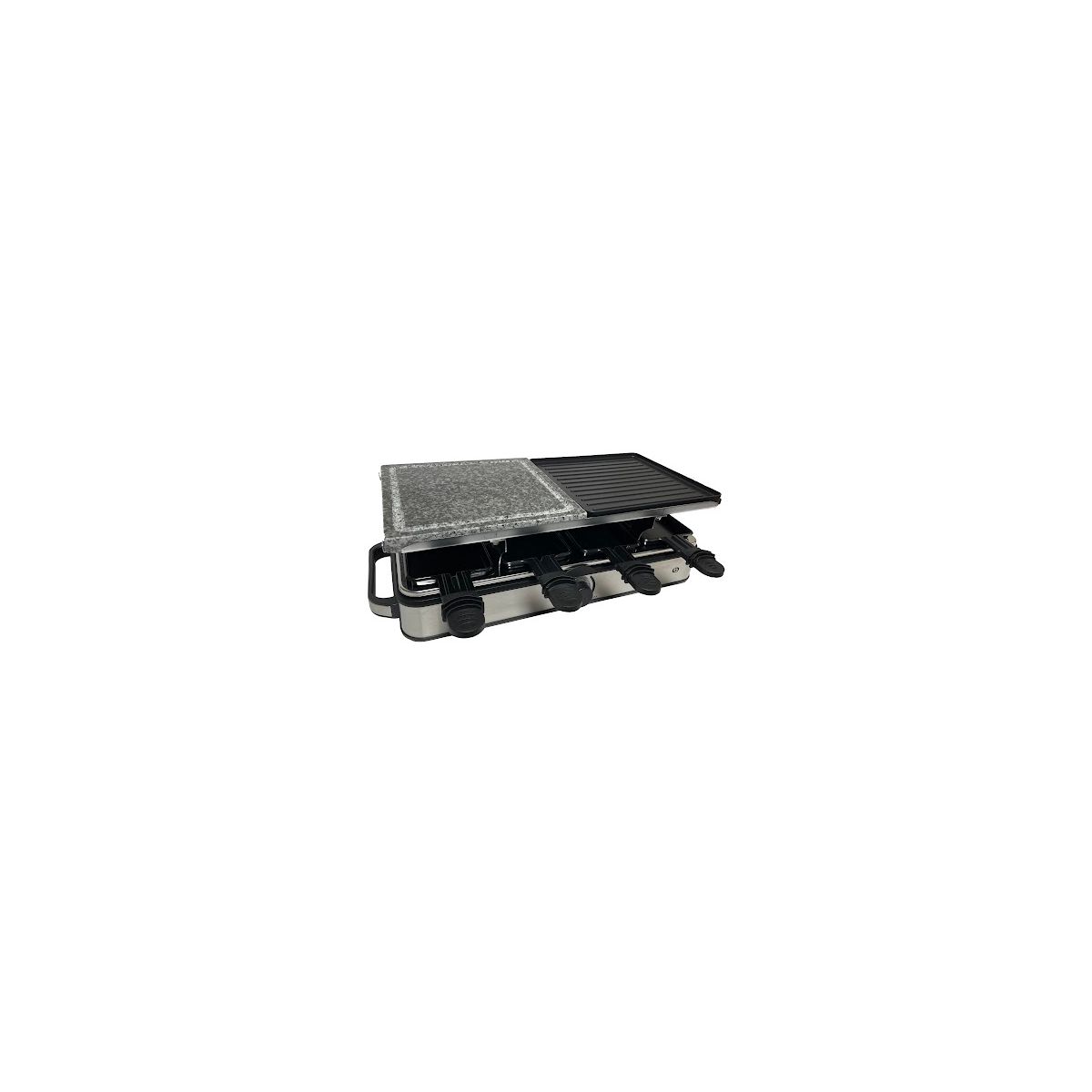 Raclette ERGP7 8 personnes Grill + Pierre noir, ESSENTIEL B