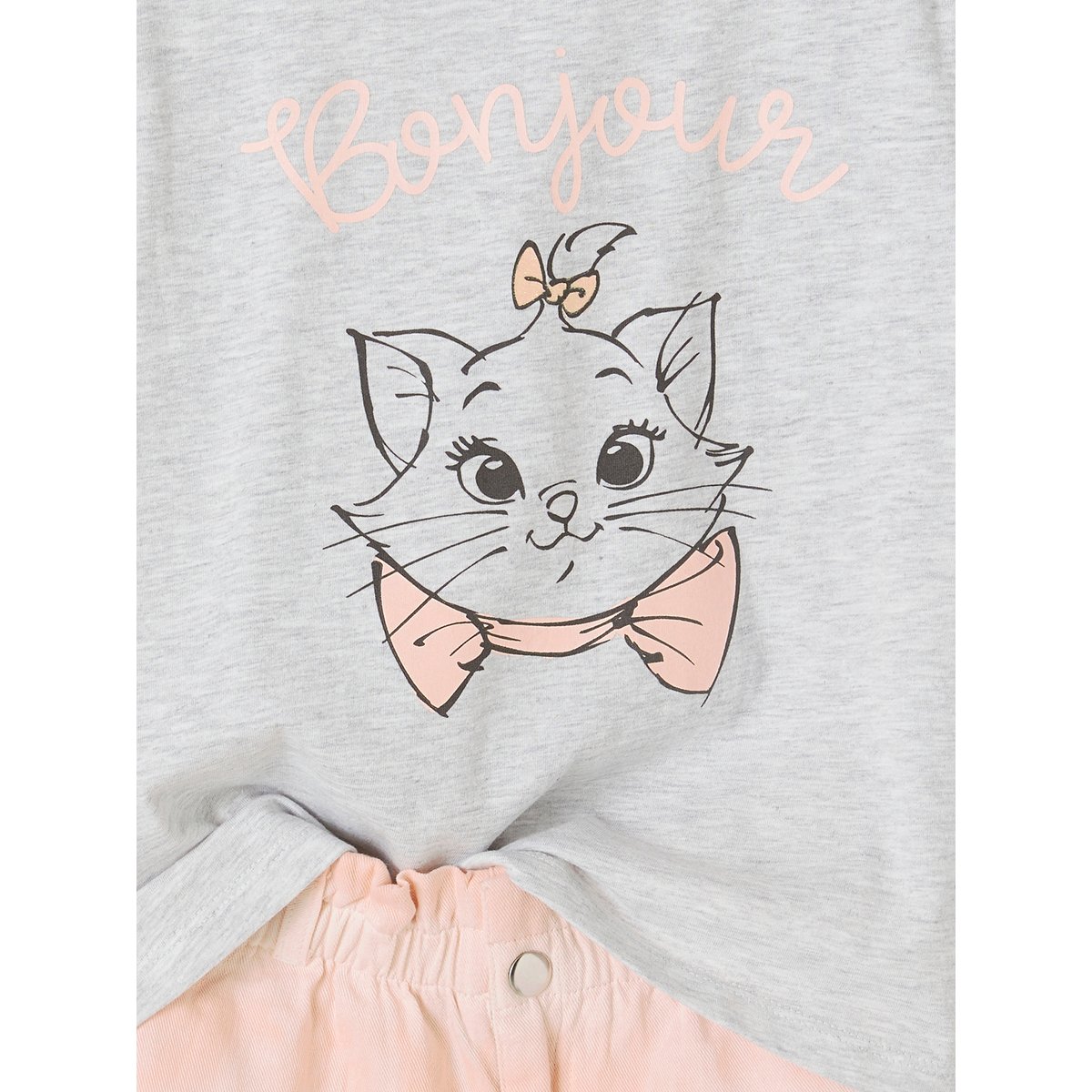 Ensemble T-shirt + short Disney® Marie Les Aristochats rose pâle, VERTBAUDET