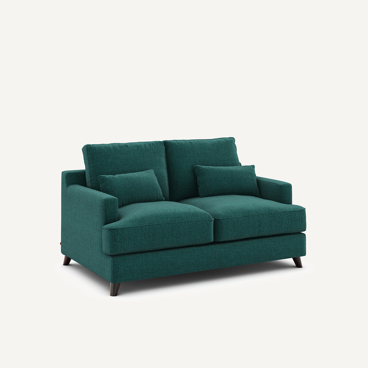 Kompaktes Sofa, aus jaspiertem Canvas, ALWINE dunkelgrün, AM.PM