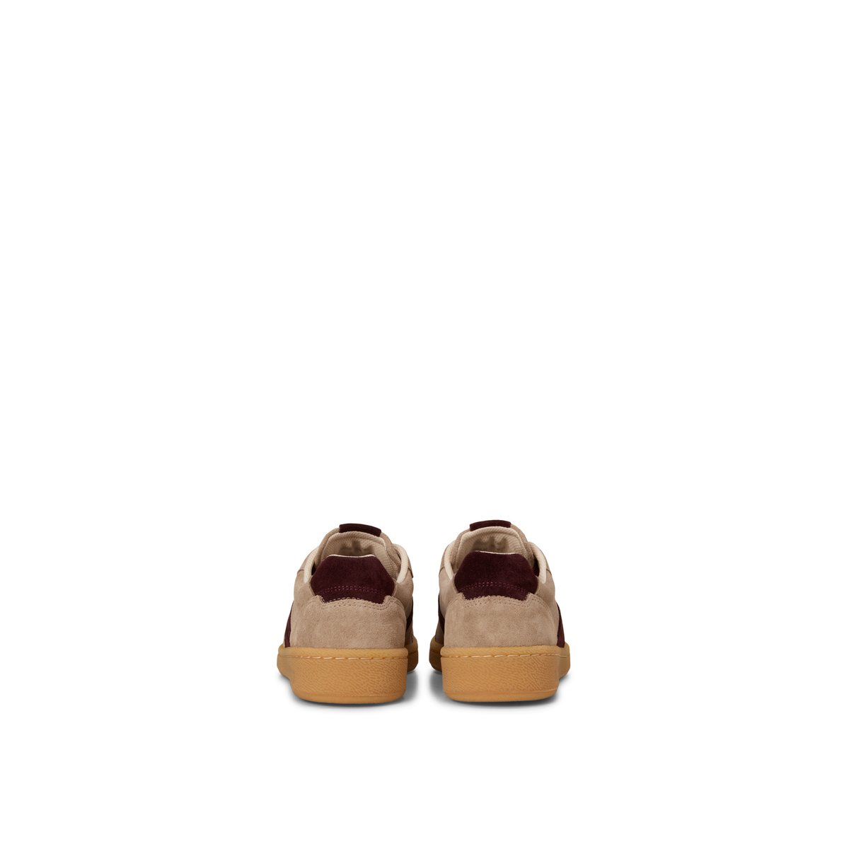 Modèle de baskets Court en cuir velours souple marron, MARC O'POLO