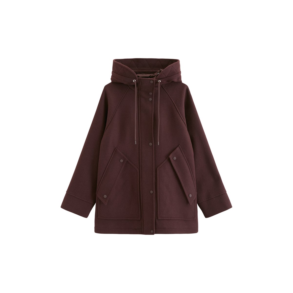 Parka en laine, coupe classique en mélange de laine marron, MARC O’POLO DENIM
