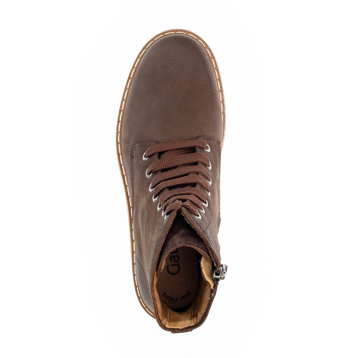 Bottines en cuir lisse à talon décroché marron, GABOR
