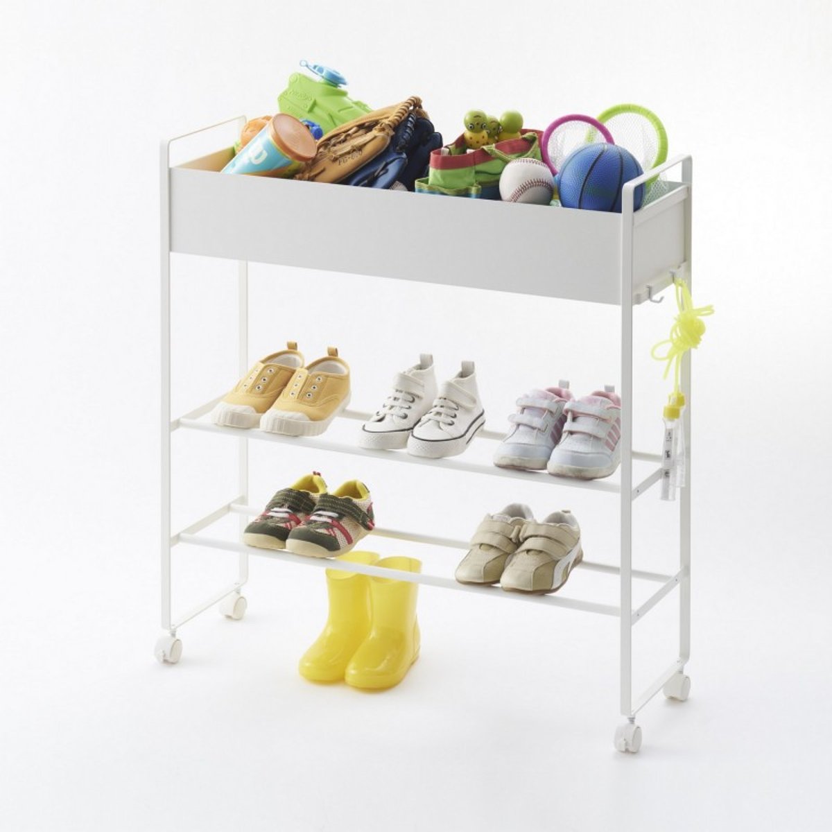 Etagère à chaussures design métal TOWER blanc, YAMAZAKI