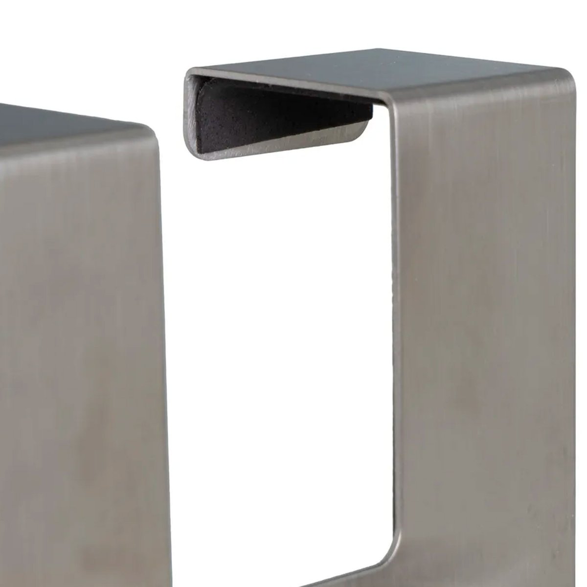 Portemanteau de porte 2 crochets en métal chromé 13x3x11cm chrome/inox, WADIGA