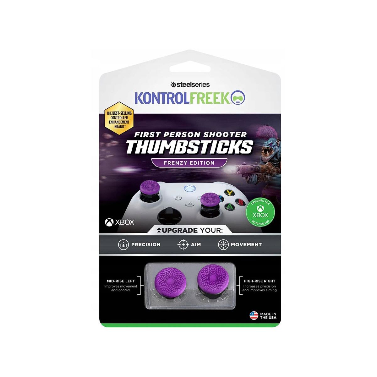 Accessoire manette FPS Frenzy Purple/Black - XBX couleur unique, STEELSERIES