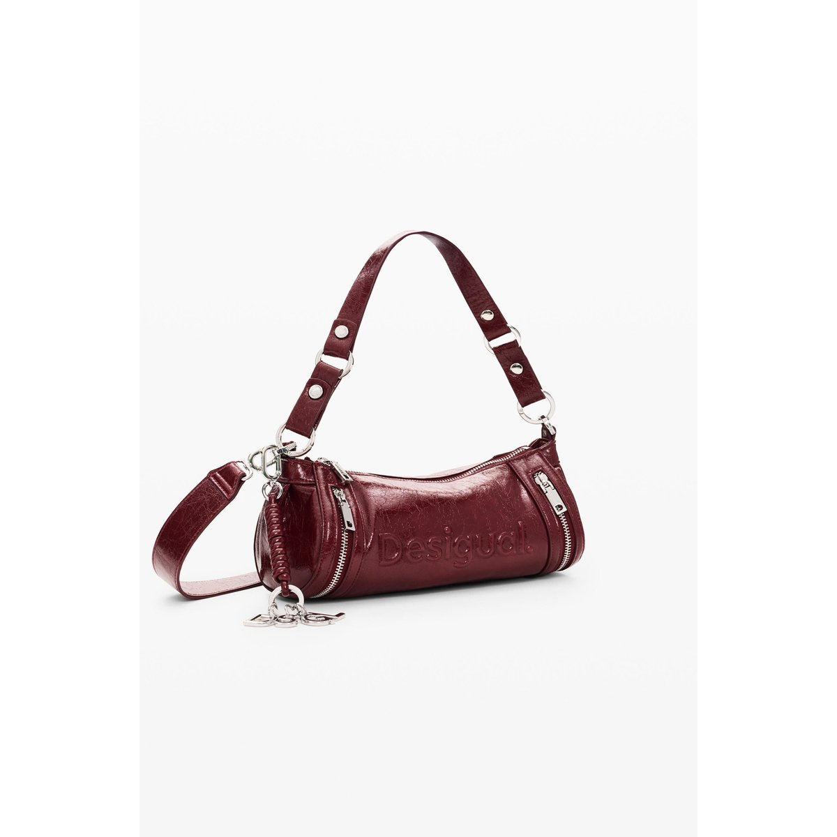 Sac effet cuir moyen rouge, DESIGUAL