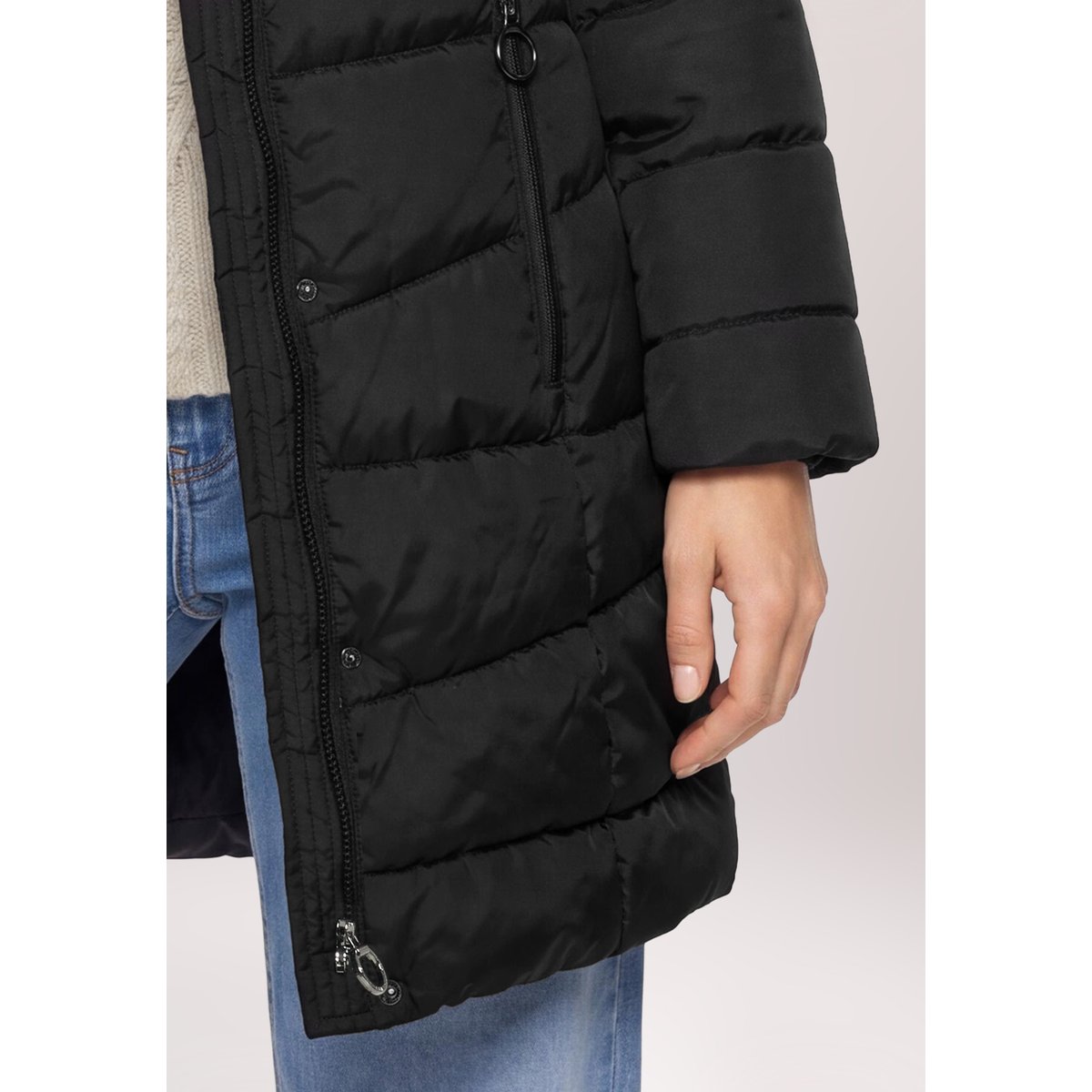 Veste outdoor à capuche noir, BETTY BARCLAY