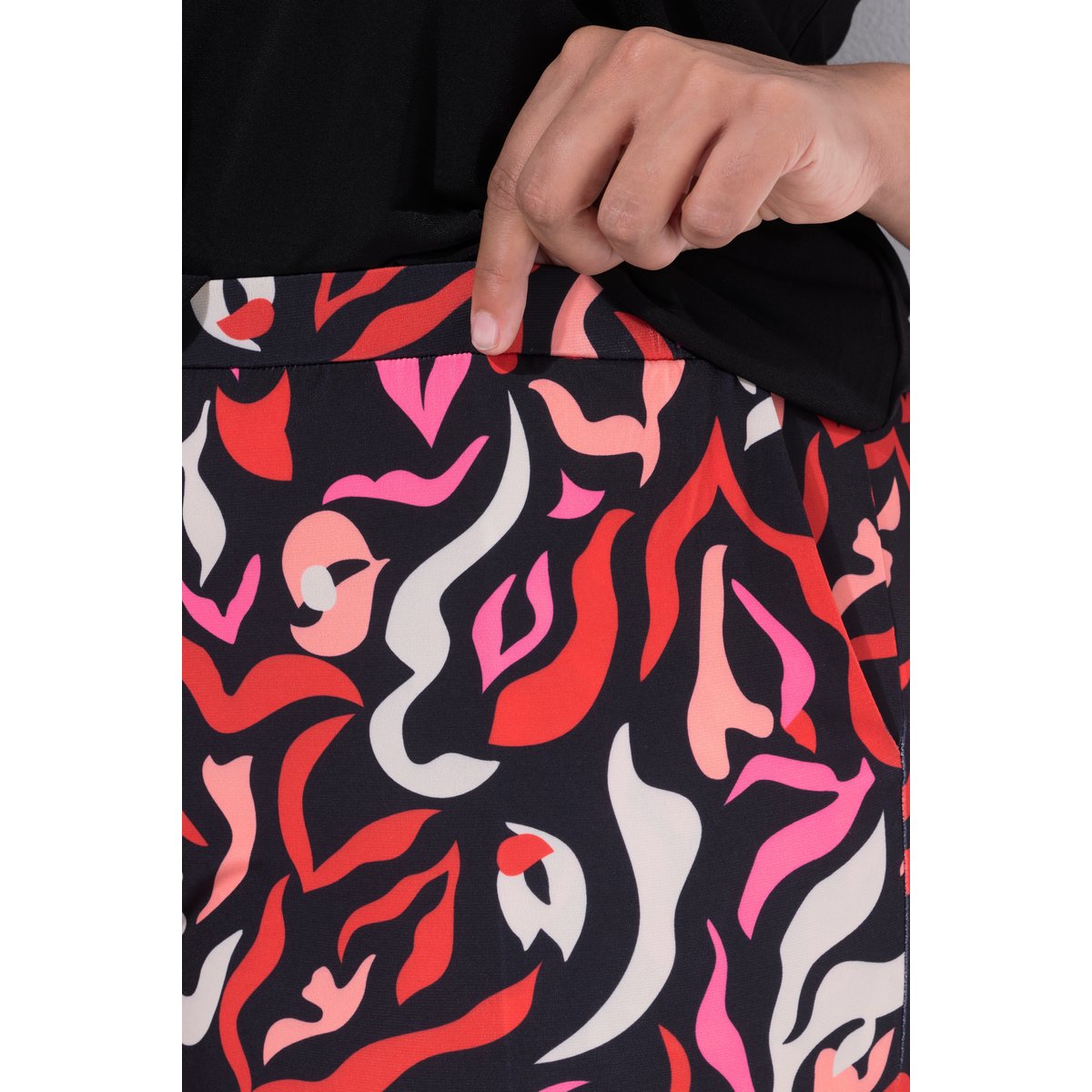 Pantalon 7/8 en jersey, motif zébré noir, ULLA POPKEN