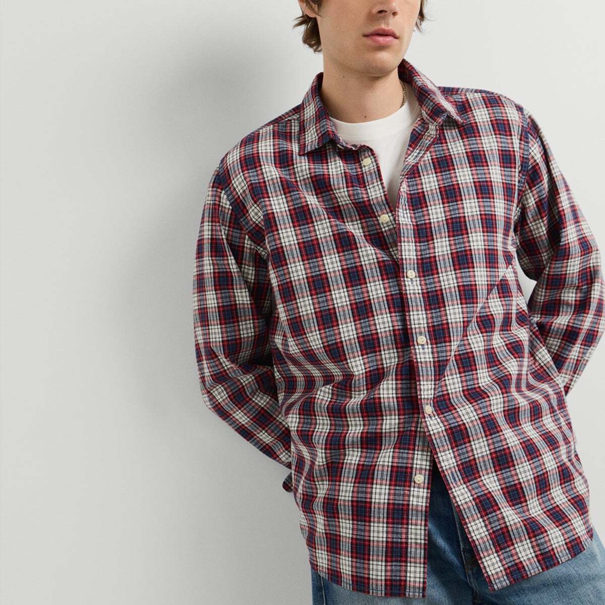 Chemise Coupe Regular À Carreaux rouge hiver, PEPE JEANS